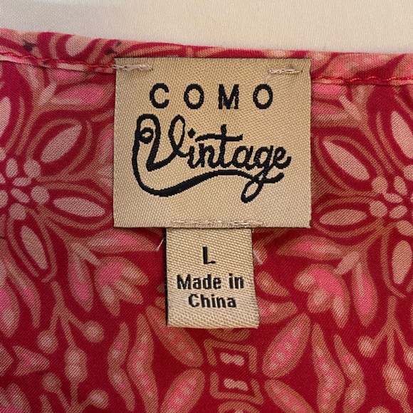 Como Vintage Long Sleeve V Neck Blouse - Picture 13 of 14